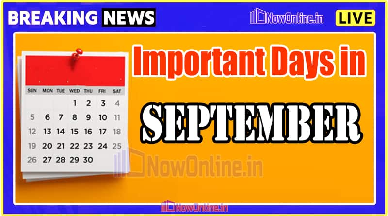 Alt Text: A calendar page showing important global and national days in September 2024, including Teachers' Day, Hindi Diwas, and World Ozone Day.