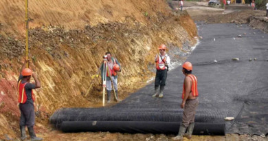 "Sustainable road construction using industrial waste materials like fly ash, blast furnace slag, cement kiln dust, and phosphogypsum."